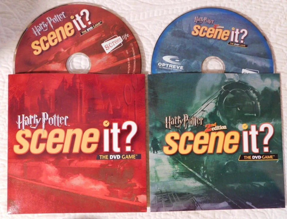 Harry Potter Scene It? 1st & 2nd CARDS DVDS HOUSE POINTS Board Game Parts - Image 4 of 4
