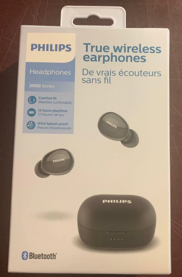 PHILIPS 2000 SERIE TAT2205BK AURICOLARI BUDS WATERPROOF WIRELESS WIFI NERE NUOVE