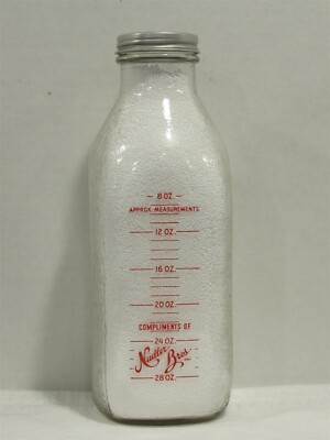 SSPQ Milk Bottle Nadler Bros Dairy Amsterdam NY Refrigerator Compliments Of Var2