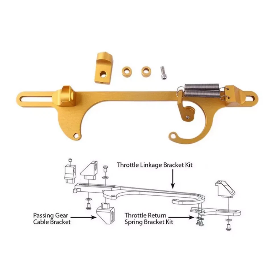 Throttle Cable Carb Bracket Aluminum Fit For Holley 4150 4160 Carb 350 400 SBC S - Image 3 of 4