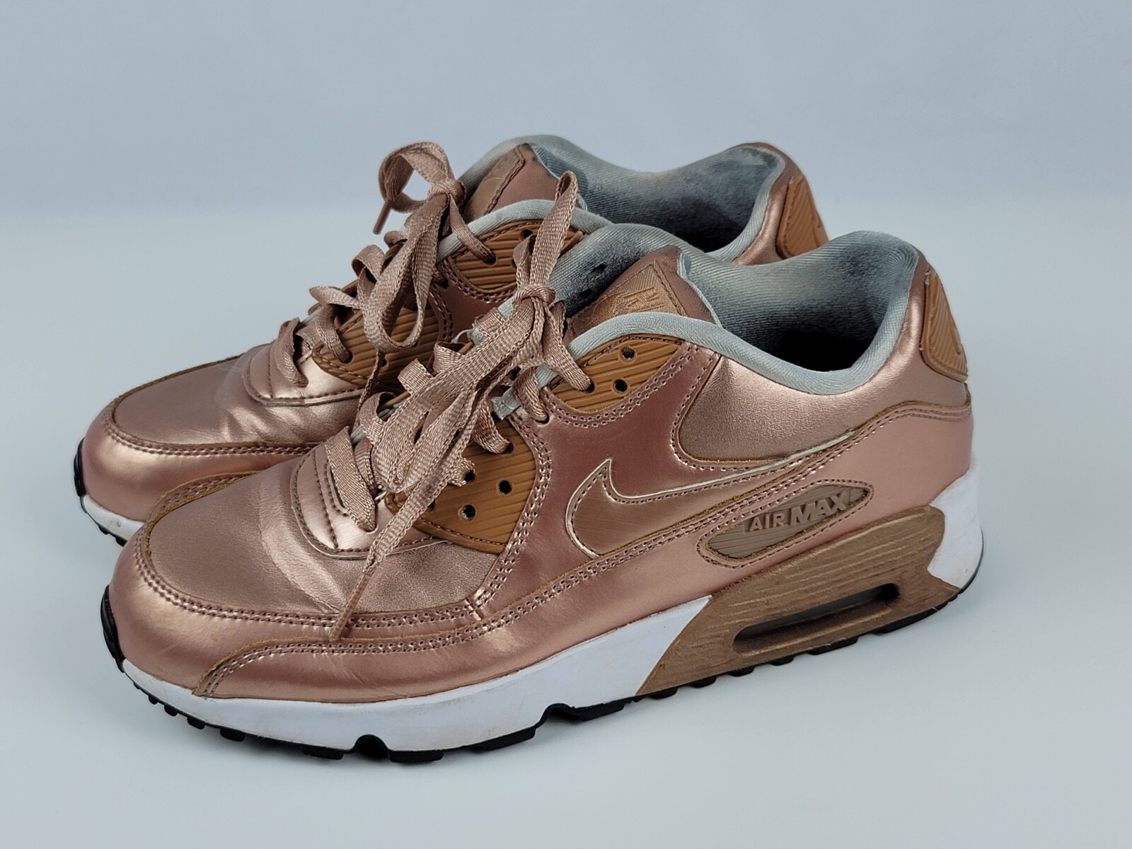 Nike Youth 7Y Air Max 90 SE Metallic Shoes Rose Gold 8596330900 2016 Good  Cond | eBay