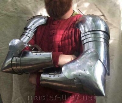 Medieval Europe Hand Set Arm Guard Knight Bracers Cosplay  Armor Gift