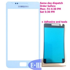Für Samsung Galaxy S2 i9100 LCD Front Außen Glas Touchscreen Weiß + Kleber