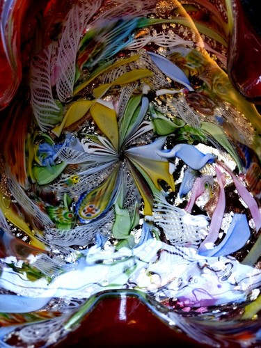 Dino Martens für AVem Murano Kunst Glasschale Tutti Frutti mit Silberflocken 7,5" - Bild 5 von 12