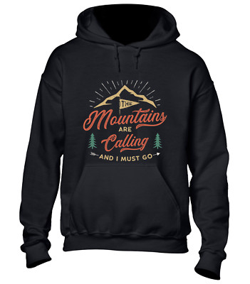 MOUNTAINS ARE CALLING HOODY HOODIE OUTDOOR KLEIDUNG WANDERN WALKING TOP