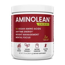 AminoLean Pre Workout Powder, Energy VEGAN Aminoacids, Weight Mgt, Mental Focus