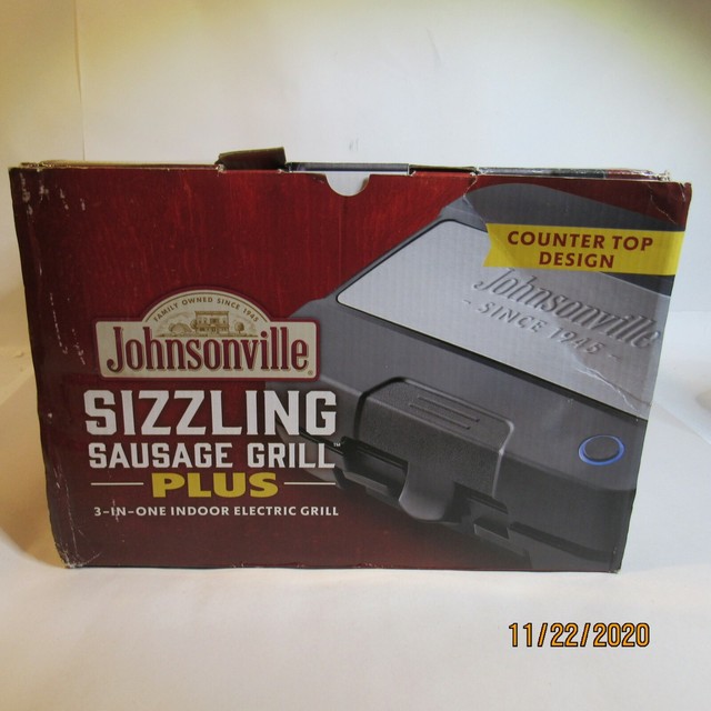 Johnsonville BTG0500 Sizzling Sausage 3in1 Black Indoor Electric Grill