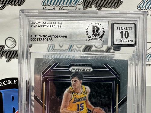 AUSTIN REAVES SIGNED HANDSIGNIERT 22-23 PANINI PRIZM ON CARD SLABBED-BECKETT BGS - Bild 4 von 8