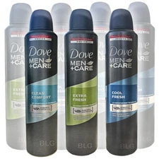 Dove Men+Care Antiperspirant Deodorant 48Hour Body Spray 250ml=8.4oz Bundle Sale