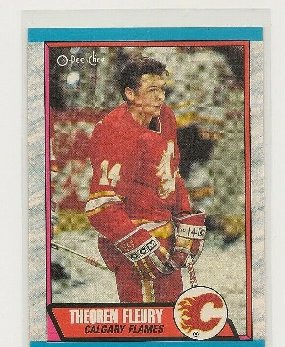 THEOREN FLEURY ~ 1989-90 O-Pee-Chee #232 Rookie Card ~ OPC ~ Calgary Flames ~ RC