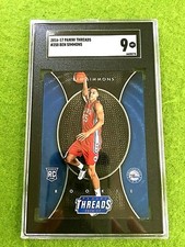 BEN SIMMONS SGC 9 ROOKIE CARD JERSEY #25 76ers 2016 Threads Ben Simmons RC  NETS