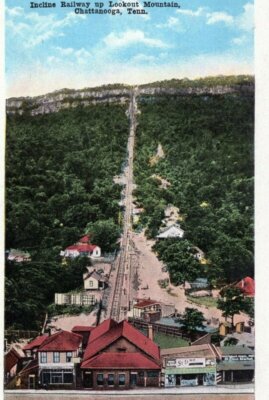 1930s Incline Railway Up Lookout Mountain Chattanooga Tennessee Old Photo