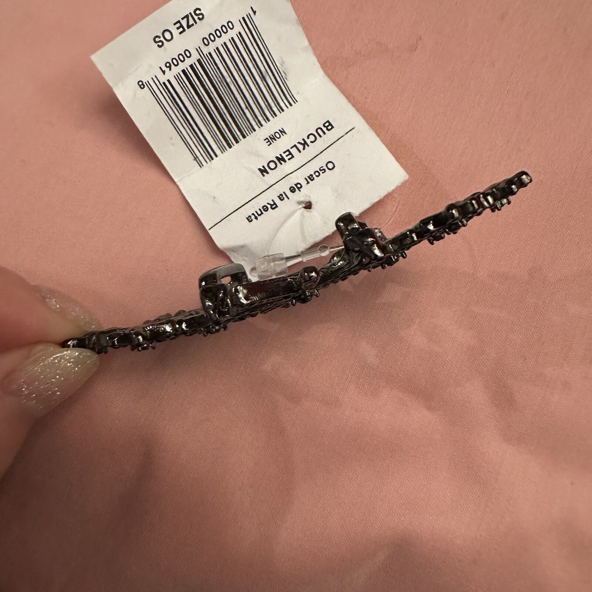 NWT Oscar De La Renta Black Crystal Belt Buckle | eBay display picture 1