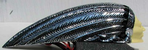 ADORNO GUARDABARROS MOTO INDIAN CHIEF CROMADO ILUMINADO #G491M - Imagen 3 de 13
