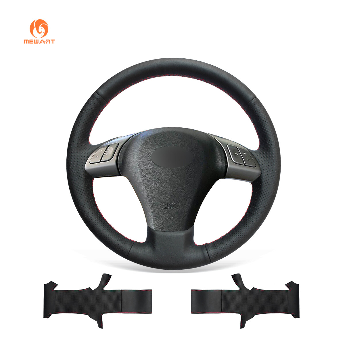 Black Artificial Leather Car Steering Wheel Cover for Subaru Tribeca 2007-2014
