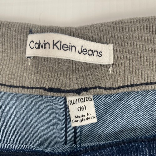 Calvin Klein Girls' Skinny Fit Stretch Denim Pull-on Leggings Blue Size XL (16) - Picture 4 of 22