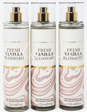 Bath  Body Works Fresh Vanilla Blossoms Fine Fragrance Mist Body 8 oz Spray 3pc
