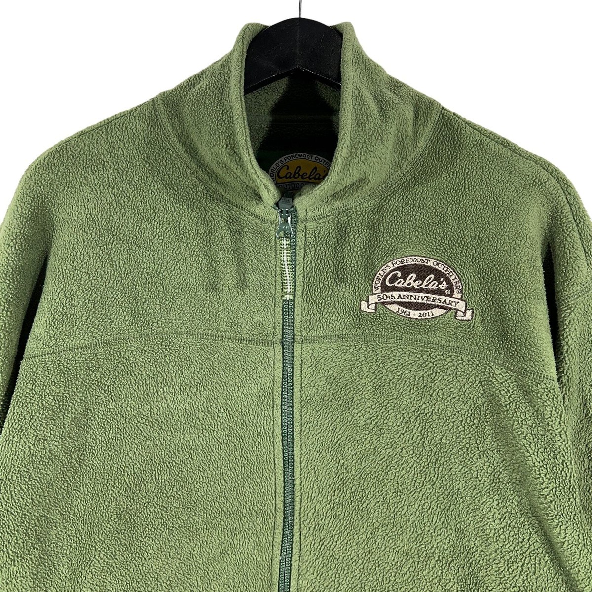 【CaBelas】　ジップアップ　Green Cabelas 50th Anniversary Full Zip Fleece Jacket | eBay