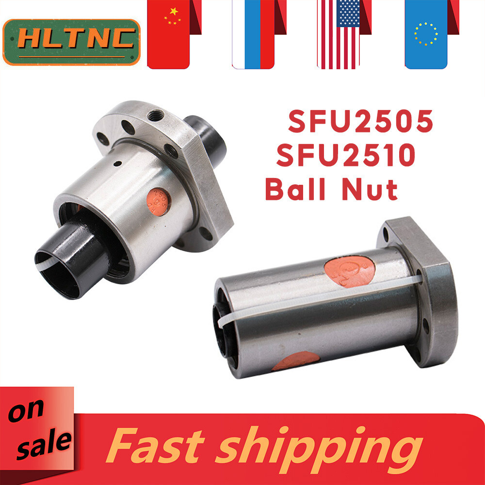 3 SFU2505 / SFU2510 ball nut 5/10mm pitch ball screw nut for CNC C7