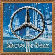 DIY Bead Embroidery Kit Mercedes-Benz Beaded stitching needlepoint beadwork