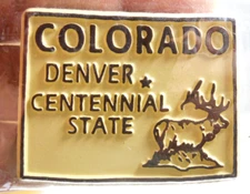new Colorado map Centennial State Denver elk magnetic souvenir fridge magnet