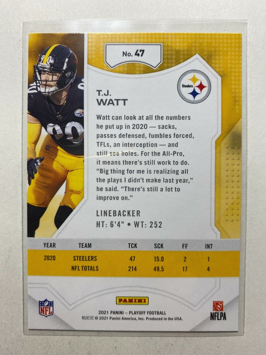Watt 2021 Panini Playoff Football #47 Pittsburgh Steelers