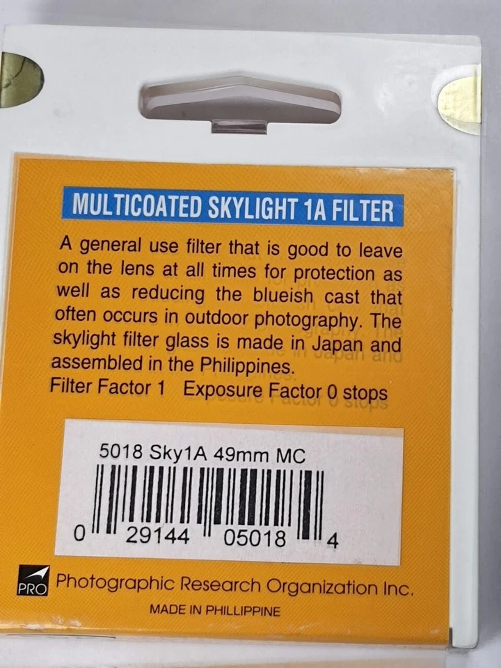 Pro 49mm MC Multi Coated Skylight 1A Glass Lens Filter Japan 49 mm E49 E-49 Sk1A - Image 4 of 4
