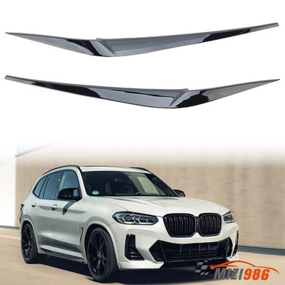 2x Scheinwerferblenden für BMW X3 G01 X4 G02 ab 2018 Schwarz Glanz Links Rechts
