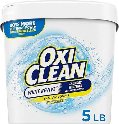 OxiClean White Revive Laundry Whitener and Stain Remover Powder, 5 lb