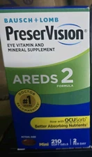 Bausch + Lomb PreserVision AREDS 2 Formula 210 ct. Minis exp date 2026