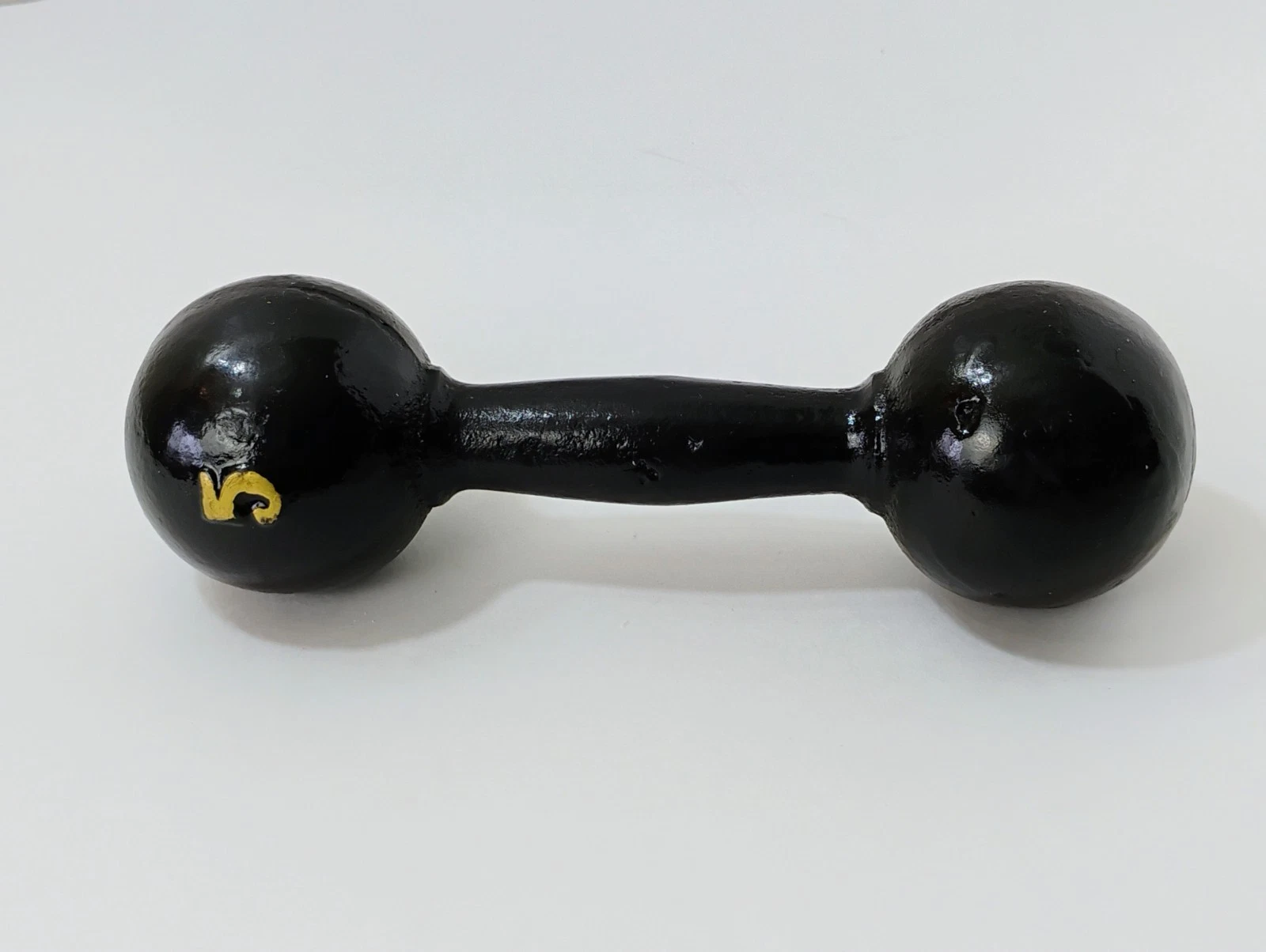 Vintage 5Lb Globe Ball Round Dumbbell Cast Iron
