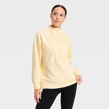 Women's Airy Sleek Deep Zip Pullover Sweatshirt - All In Motion Light