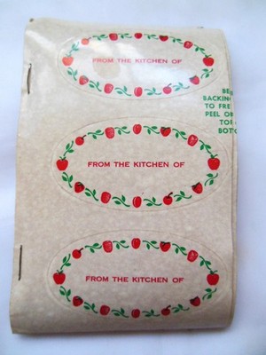 Vintage Food Jar Labels Stickers - From the Kitchen Of - 30 Peel Off Labels