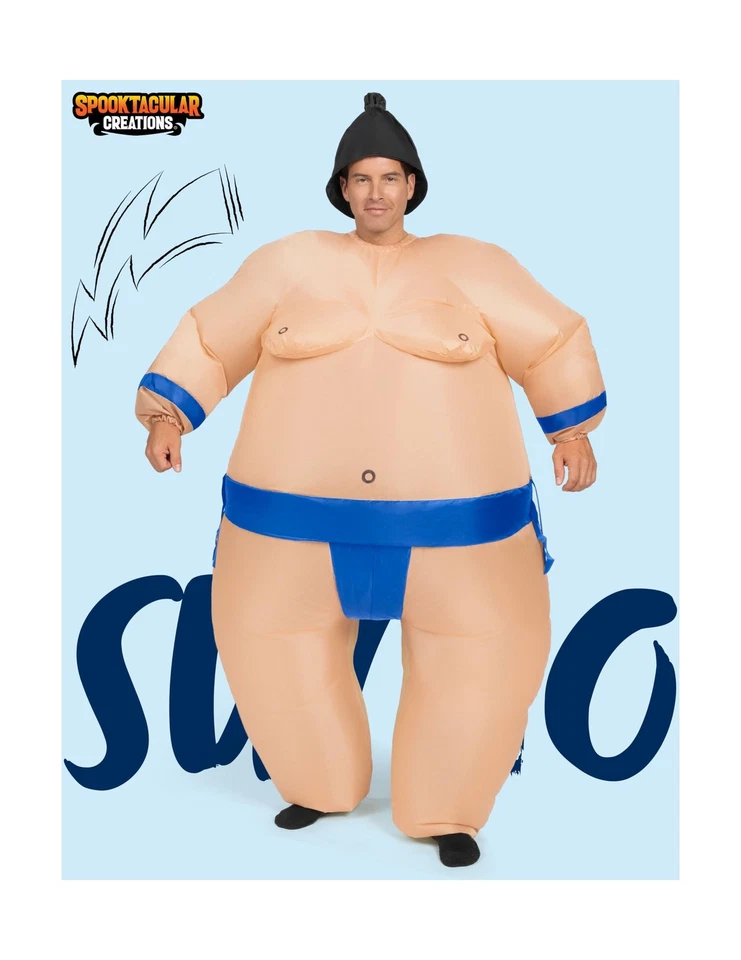 Disfraz Inflable Spooktacular Creations Sumo para Adulto, Aire Divertido... Envío Rápido Foto 2 de 4