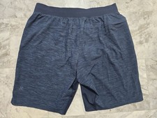 Lululemon T.H.E. Short 9" Lined Heather Blue True Navy Sz Large Gym LM7AAU