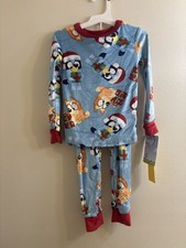 Bluey  Bingo Holiday Christmas Presents Pajama 2 Piece Long Sleeved Size 4 NWT