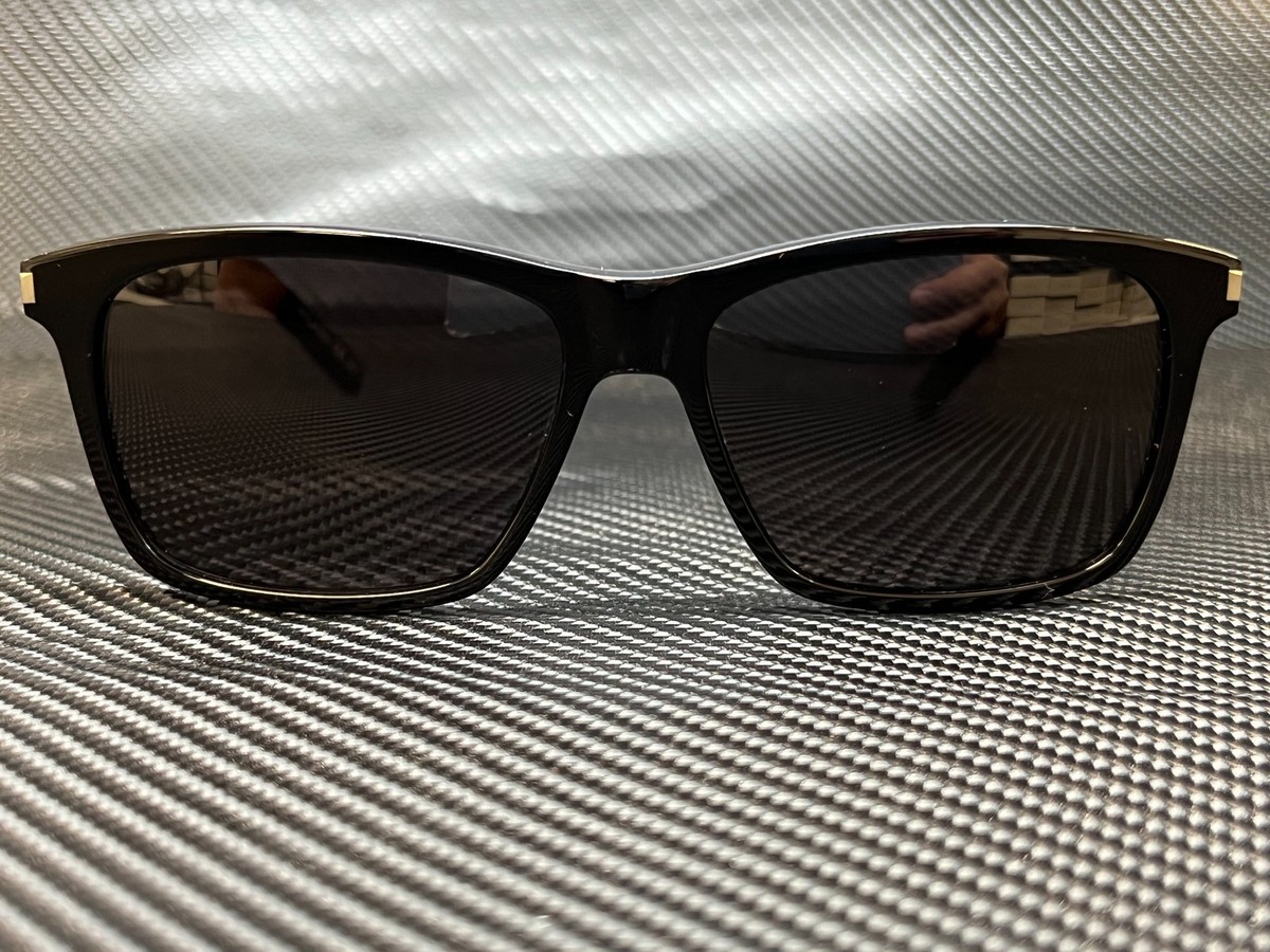 SAINT LAURENT SL 339 001 Black Rectangle Men's 57 mm Sunglasses