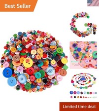 Durable 3000 Assorted Craft Buttons - 2  4 Hole for Versatile Projects