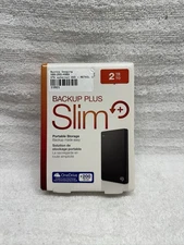 Seagate Backup Plus Slim 2TB External Hard Drive Brand New Sealed STDR2000100