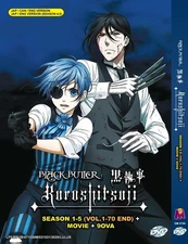 Black Butler Kuroshitsuji Season 1-5 + Movie + 9 OVA Anime DVD English Dub