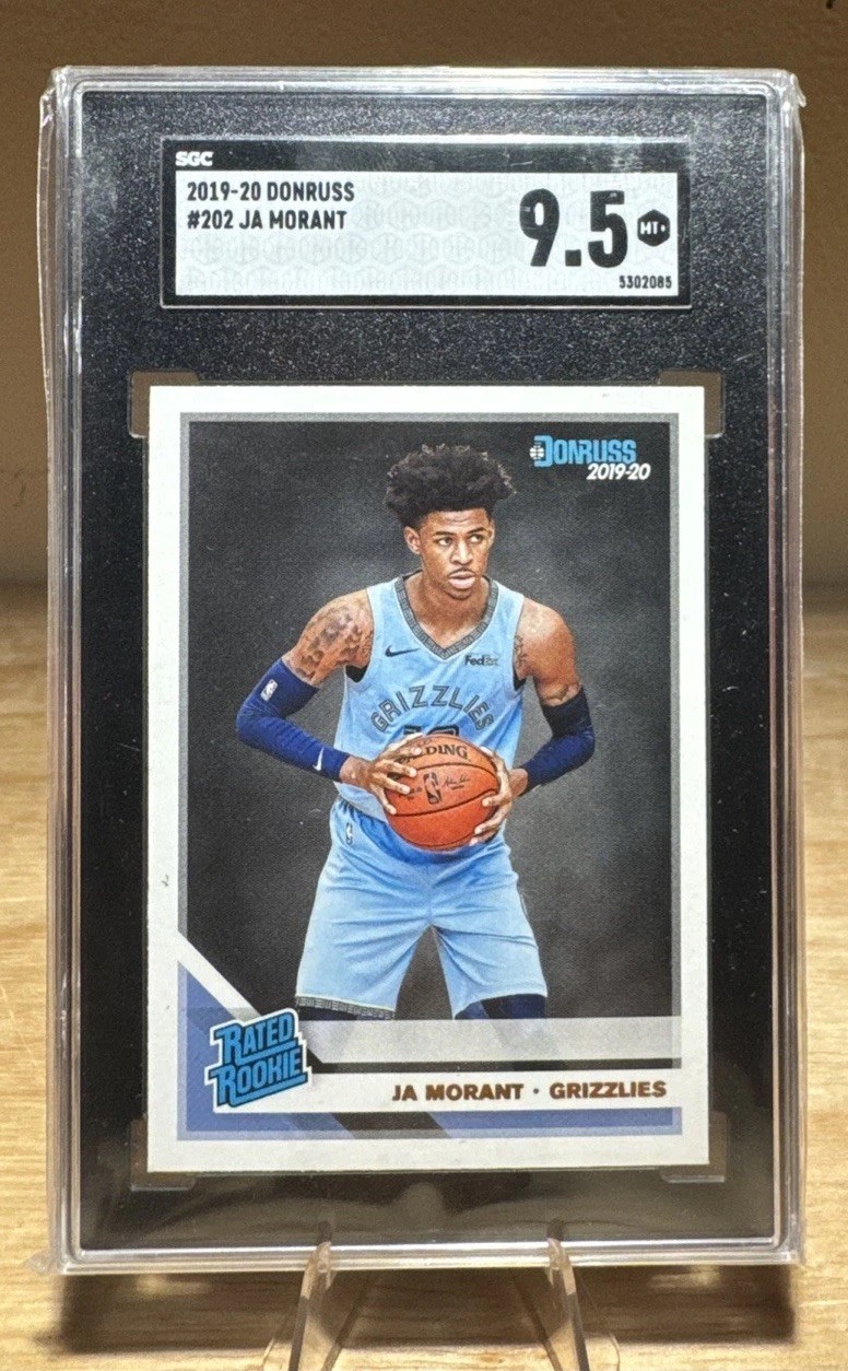 🔥2019-20 Panini Donruss Rated Rookie Ja Morant #202 SGC 9.5 Mint+ Rookie RC🔥