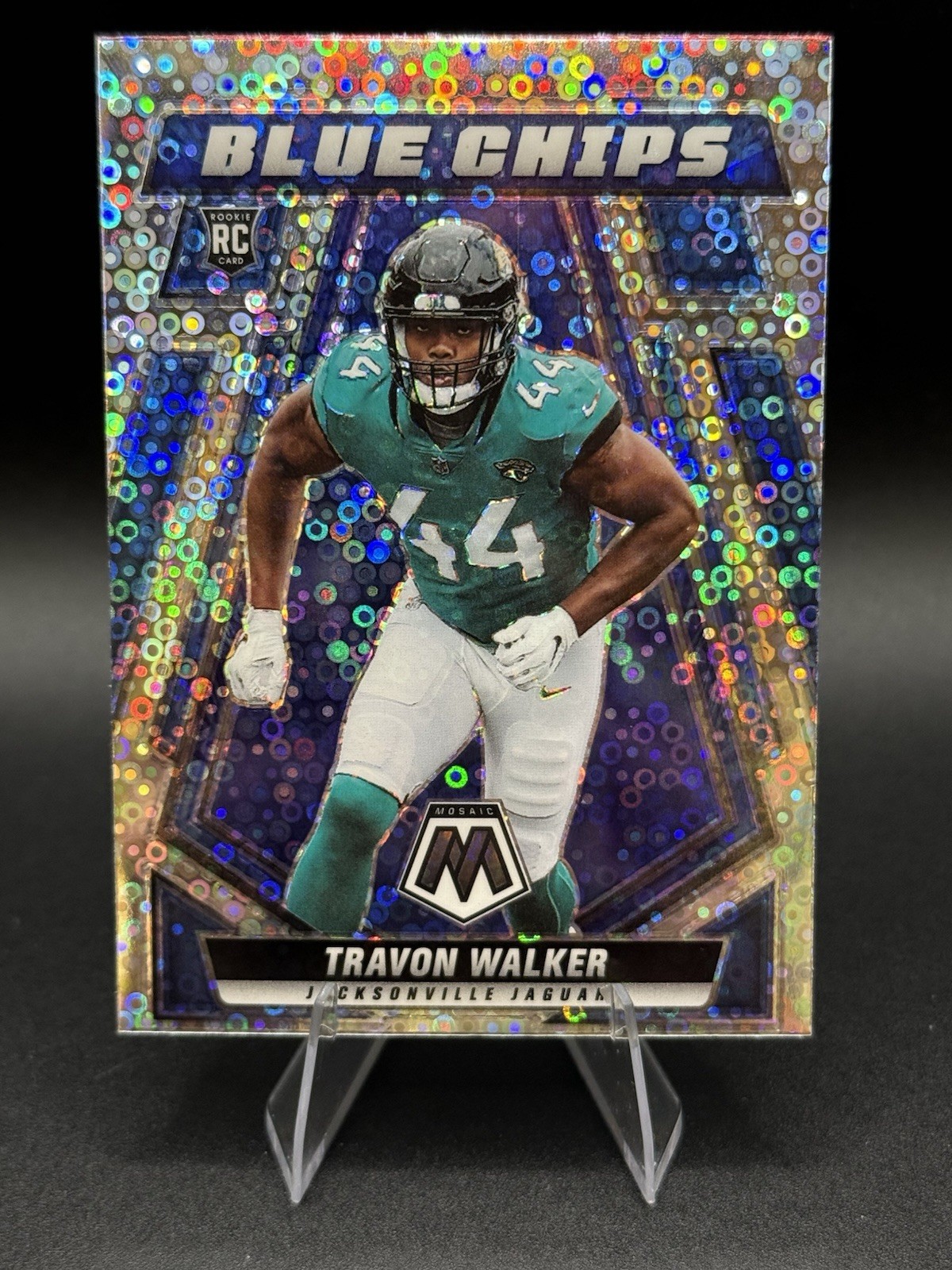 2022 Panini Mosaic - Blue Chips Travon Walker No Huddle Prizm #BC-15 Rookie CC2