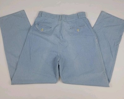 Vintage Polo Ralph Lauren Chambray Thin Denim Chino Pants Rare 