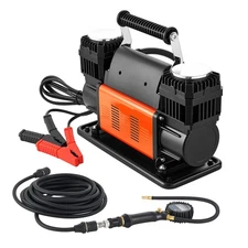 VEVOR Dual-Cylinder Heavy Duty Air Compressor, 10.6CFM Portable Tire Inflator, 1