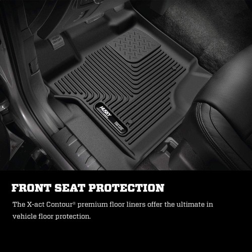 Husky Front Row Floor Mats for 2015-2024 Ford F150 SuperCrew Front 2pcs - Picture 6 of 8