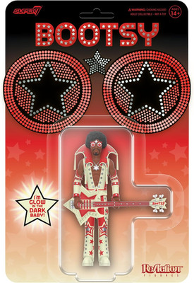 Bootsy Collins (Glow) - 3.75'' Bootsy Collins Action Figure with Accessor