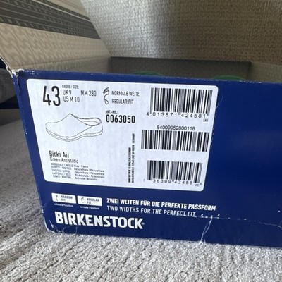 Birkenstock Birki Air Green Antistatic Slip-On Clogs Men's US 10 EU 43