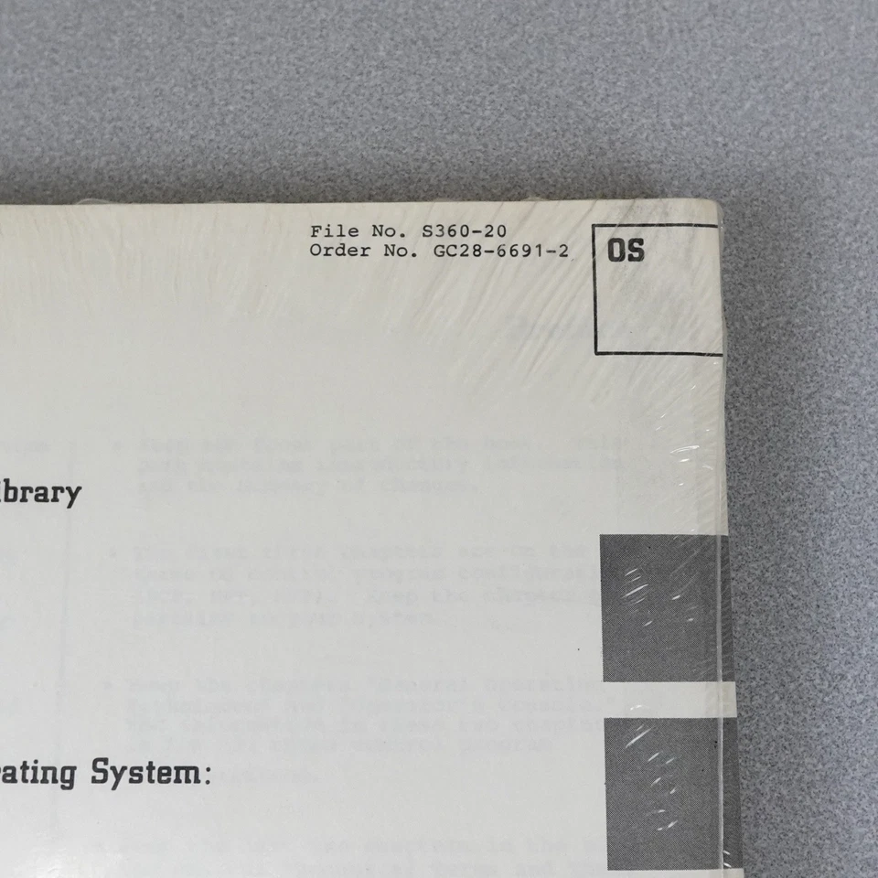 IBM System/360 Operating System: Operator's Reference File No. S360-20 RARE NEW - Image 2 of 4