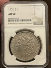 1902 P Morgan Silver Dollar ~ Graded By NGC AU 58 ~ 90% Silver $1
