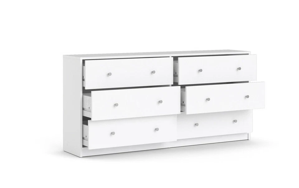 Белый современный совершенно новый комод с 6 ящиками - Изображение 3 из 4